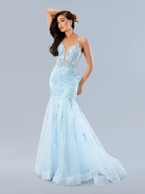 Fashion Essentials Stella Couture 24197 Size 8 Blue Sheer Corset Lace Mermaid Prom Dress Shimmer Sequin Beaded Gown Fashion Essentials Stella Couture 24197 Size 8 Blue Sheer Corset Lace Mermaid Prom Dress Shimmer Sequin Beaded Gown