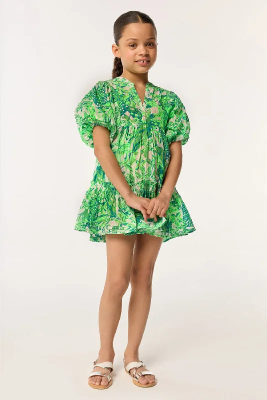 Stylish Savings Kids Mini Dress Aria - Green Jengel
