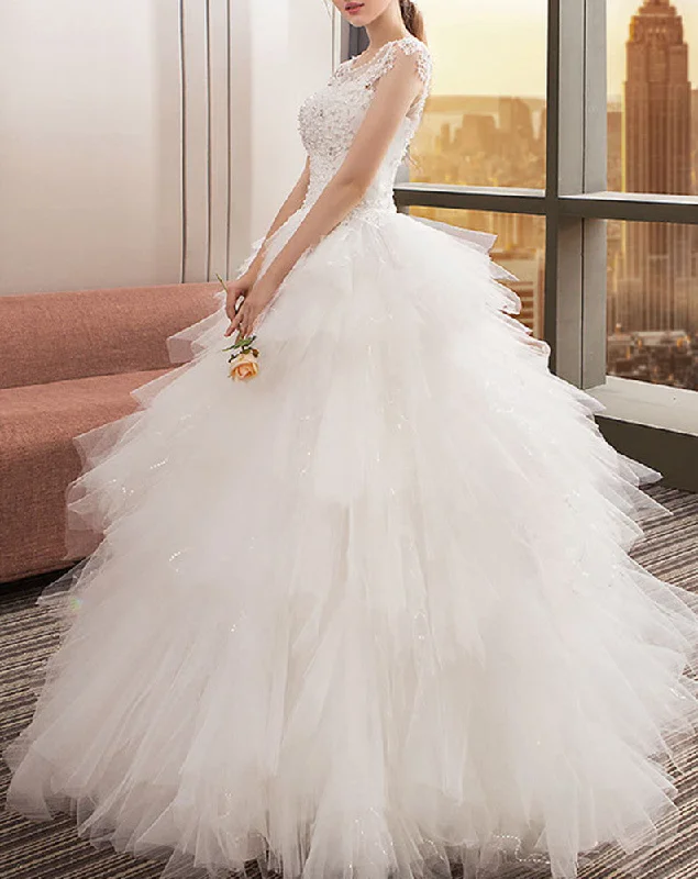 Effortless Comfort Women Tulle Beadings Wedding Dresses Long Princess Bridal Gowns YWD032 Effortless Comfort Women Tulle Beadings Wedding Dresses Long Princess Bridal Gowns YWD032