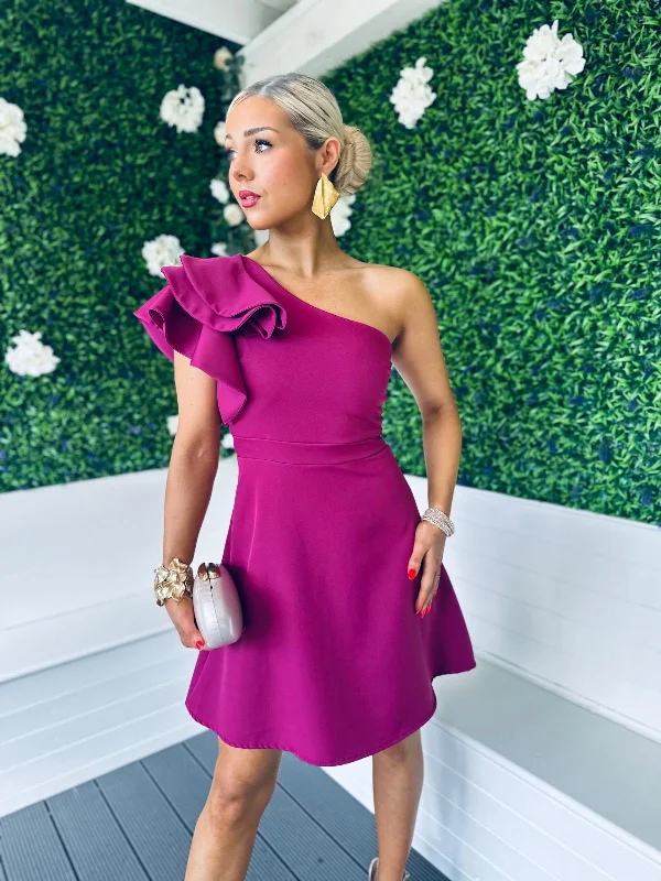 Premium Fashion Penelope Occasion Mini Dress Berry