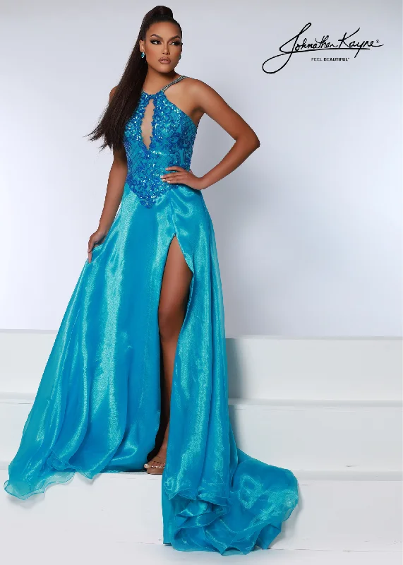 Artful Design Johnathan Kayne 2627 Size 14 TEAL Long A Line High Neck Sequin Formal Pageant Dress Crystal Strap Gown Artful Design Johnathan Kayne 2627 Size 14 TEAL Long A Line High Neck Sequin Formal Pageant Dress Crystal Strap Gown
