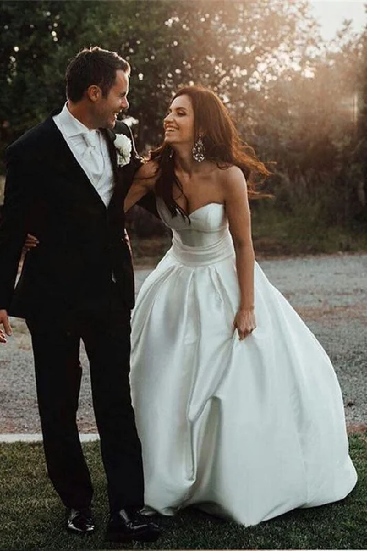 Elegant Styles Sweetheart Satin Wedding Dresses with Bowknot Beach Wedding Dresses N1275 Elegant Styles Sweetheart Satin Wedding Dresses with Bowknot Beach Wedding Dresses N1275