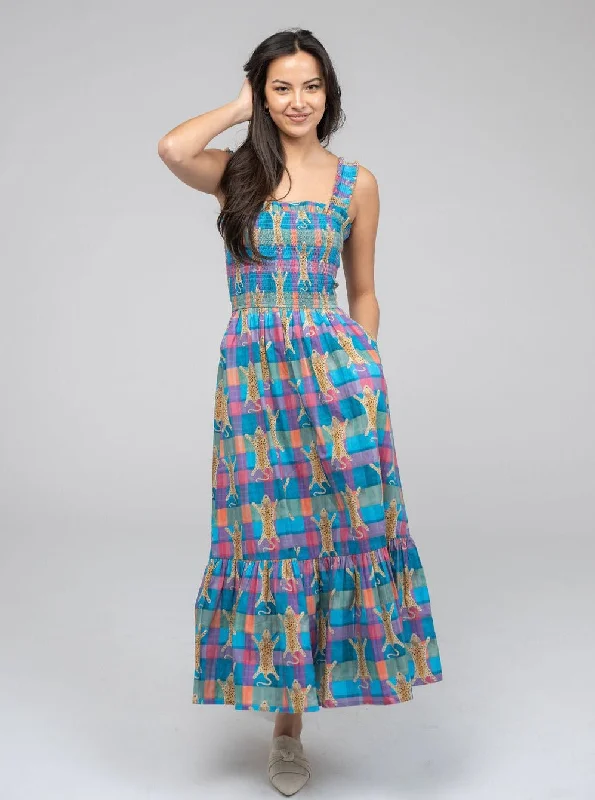 Dreamy Draping The Page Midi Dress | Multi Cheetah