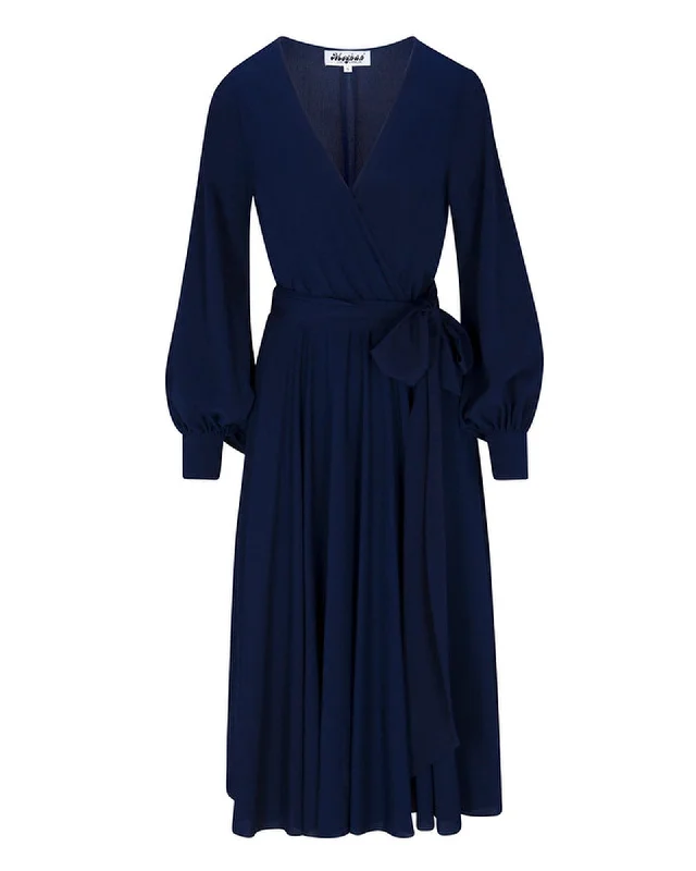 Exclusive Sale LilyPad Midi Dress - Navy