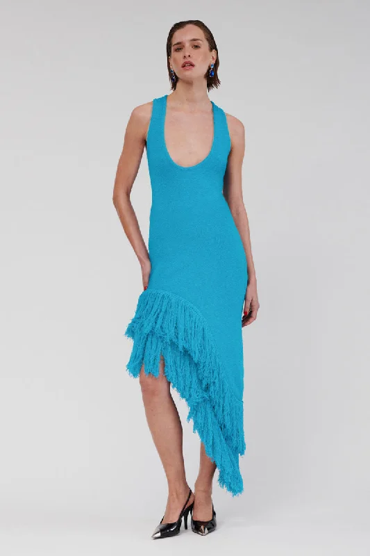 Limited Time Special Offer Malta Fringe Hem Midi Dress