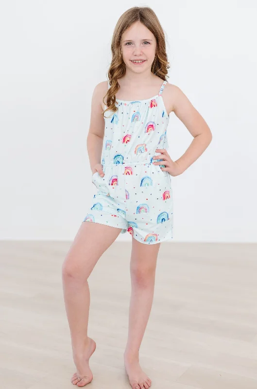 Effortless Comfort Rainbow Grooves Strappy Play Romper