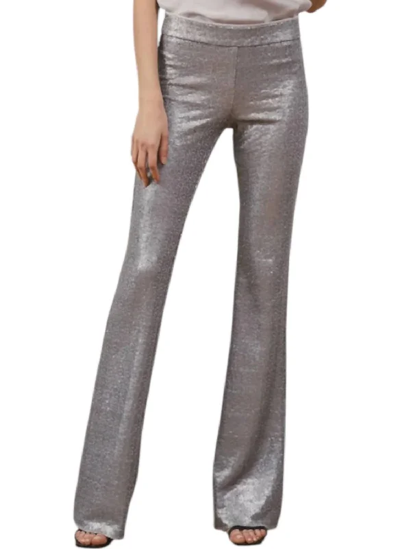 Seasonal Trends Bellini Sequin Pants In Silver