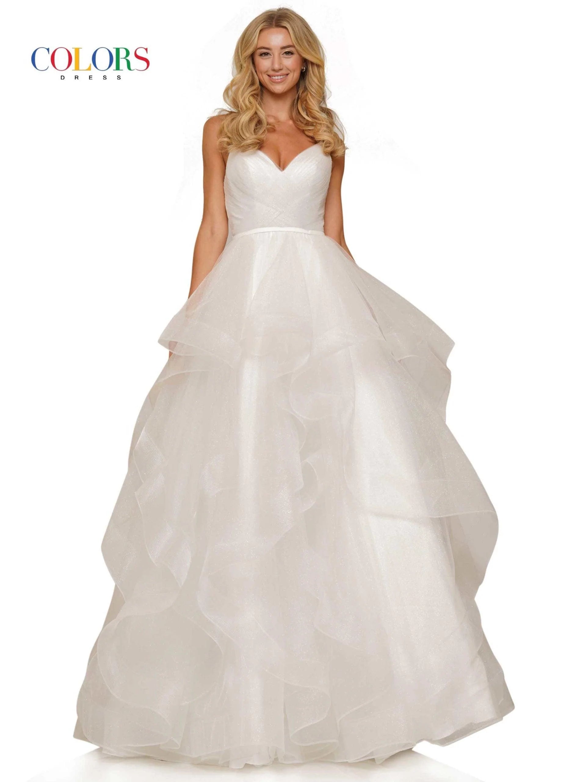 Casual Chic Colors Dress 2381 size 8, 16 Off White Prom Dress Ballgown V Neckline Layered Glitter Tulle Pageant Gown Casual Chic Colors Dress 2381 size 8, 16 Off White Prom Dress Ballgown V Neckline Layered Glitter Tulle Pageant Gown