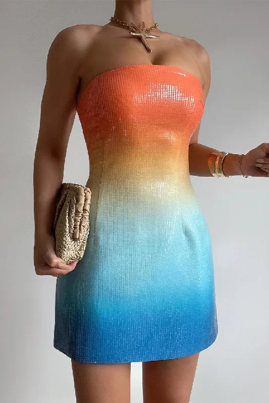 Feminine Elegance IBIZA MINI DRESS - MULTI