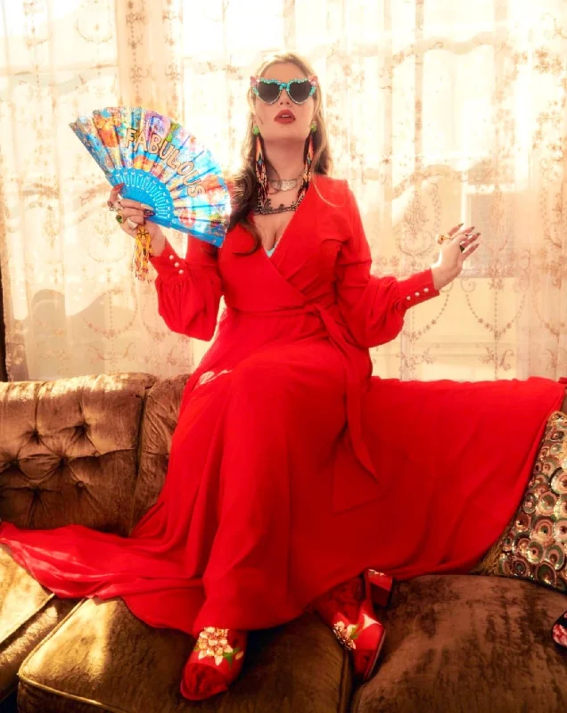 Find Your Unique Flair LilyPad Maxi Dress - Cherry