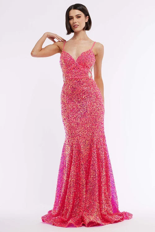 Chic Outfits Vienna Prom 8878 Size 0 Fuchsia Backless sheer Cut out sequin Prom Dress Formal Fitted Gown Pageant Chic Outfits Vienna Prom 8878 Size 0 Fuchsia Backless sheer Cut out sequin Prom Dress Formal Fitted Gown Pageant