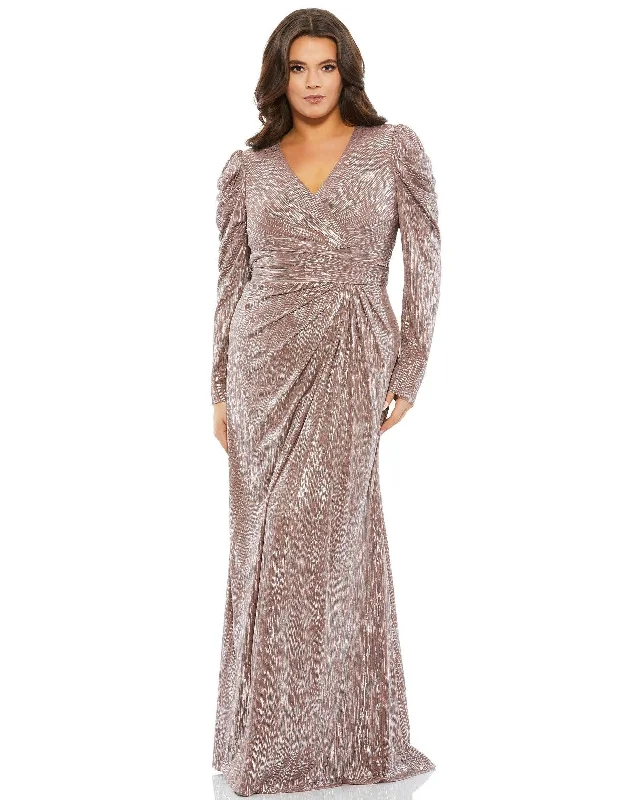 Luxe Layering Mac Duggal 49503 Long Mother of the Bride Dress