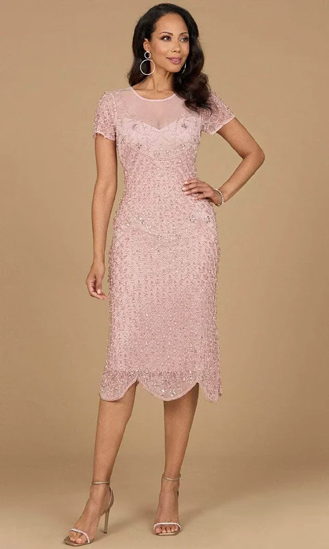 Sleek Design Lara Dresses 28974 - Elegant Beaded Midi Dress