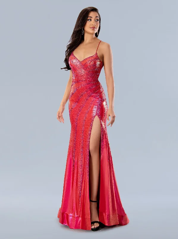 Chic Everyday Wear Stella Couture 24149 Size 8 RED Long Metallic Crystal Prom Dress Slit Gown V Neck Formal Chic Everyday Wear Stella Couture 24149 Size 8 RED Long Metallic Crystal Prom Dress Slit Gown V Neck Formal