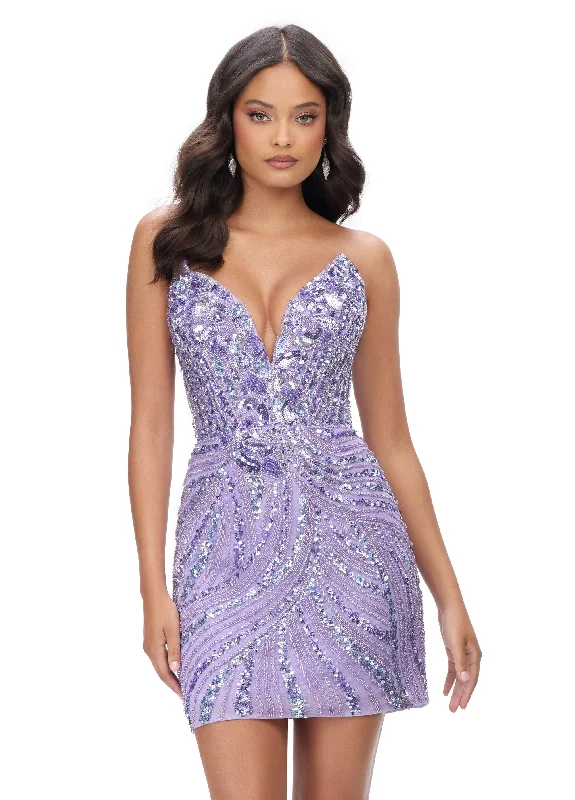 Flash Sale Fever Ashley Lauren 4500 Size 14 Orchid Short cocktail dress Peak Point V Neck Formal Beaded Sequin Gown Flash Sale Fever Ashley Lauren 4500 Size 14 Orchid Short cocktail dress Peak Point V Neck Formal Beaded Sequin Gown