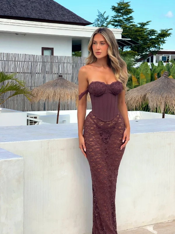 Stylish Looks ZANA MAXI DRESS DARK MAUVE