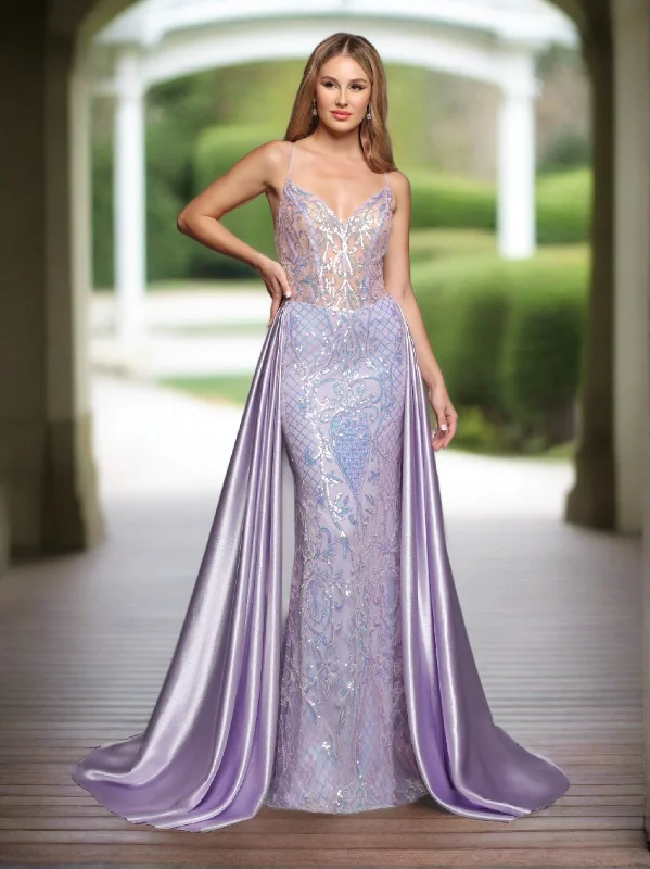 Limited Time Deal Sparkle Prom 72233 Size 4 Lilac Long Fitted Sequin Sheer Overskirt Prom Dress Pageant Gown Backless Corset Limited Time Deal Sparkle Prom 72233 Size 4 Lilac Long Fitted Sequin Sheer Overskirt Prom Dress Pageant Gown Backless Corset