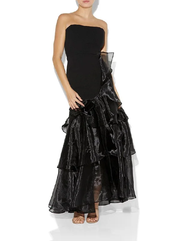 Elegant Styles Octavia Strapless Ruffle Gown