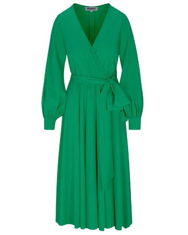 Summer Fashion Venus Midi Dress - Emerald