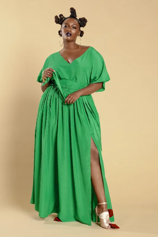 Exclusive Discounts Bat Sleeved Maxi Dress w Split