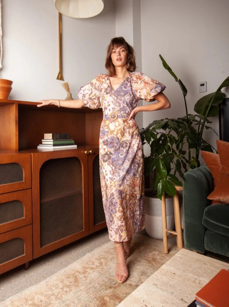 Lighten Up With Nordic Styles Allie Maxi Dress in August Bloom