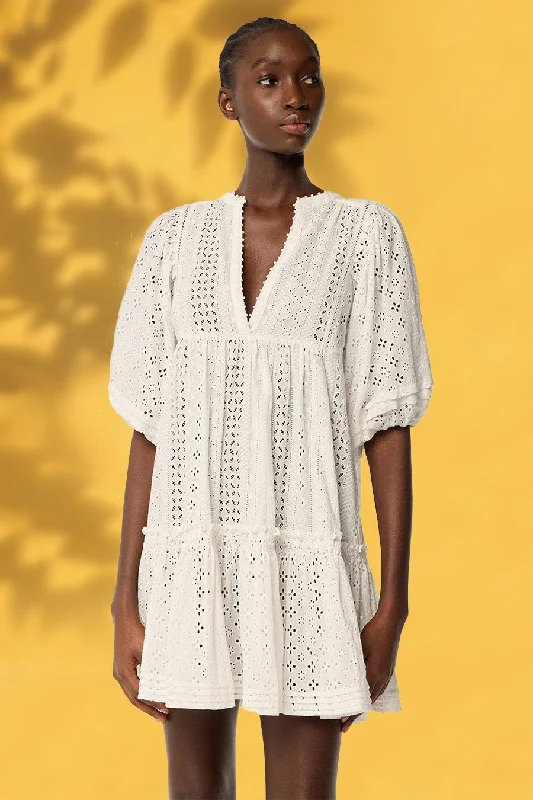 Fashion Forward Outfits Mini Dress Aria - Natural White