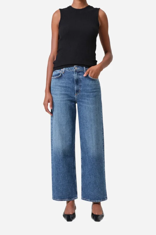 Y2K Nostalgic Fashion Look Agolde Ren High Rise Wide Leg in Fix