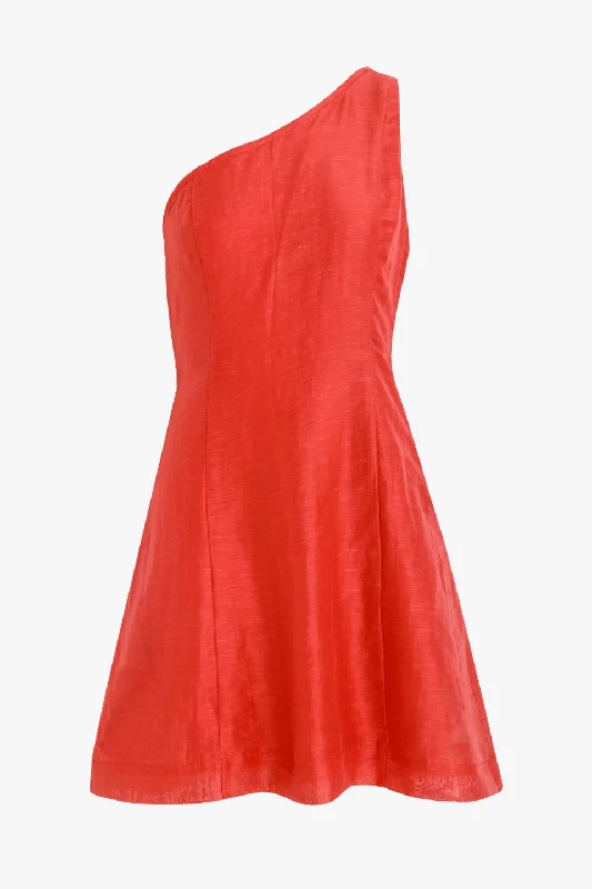 Casual Chic Clothing Scene Flame One Shoulder Mini Dress