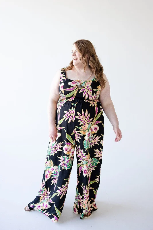 Now On Sale For Chic Urban Styles TROPICAL FLORAL JUMPSUIT