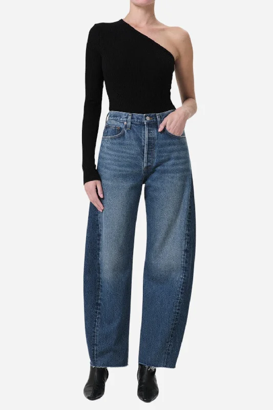 Day-To-Night Styles Agolde Luna High Rise Pieced Taper Jeans In Split
