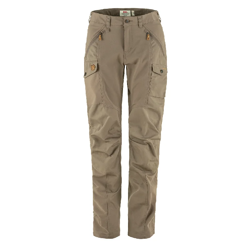 Vibrant Femme Fashion Fjallraven Womens Nikka Curved Trousers Suede Brown