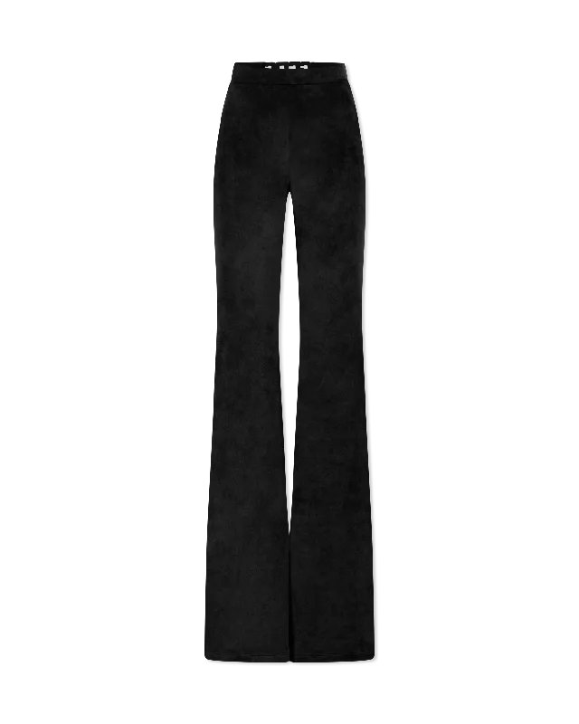 Bold Silhouette Velvet Choker Flare Trousers