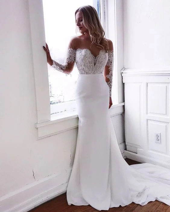 Feminine Grace Sexy white Wedding Dress Chiffon Mermaid Prom Dress Long Evening Dress Lace Formal Gowns Cheap Prom Gowns cg6512 Feminine Grace Sexy white Wedding Dress Chiffon Mermaid Prom Dress Long Evening Dress Lace Formal Gowns Cheap Prom Gowns cg6512
