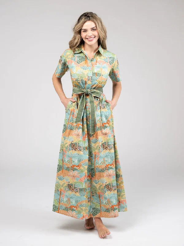 Y2K Nostalgic Fashion Look The Elle Maxi Dress | Safari Multi