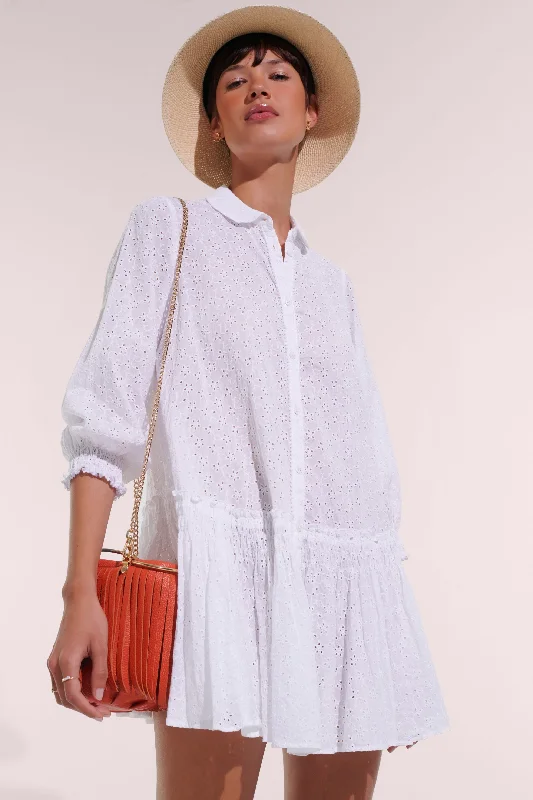 Chic & Cozy Apparel Mini Dress Tesorino - Optic White