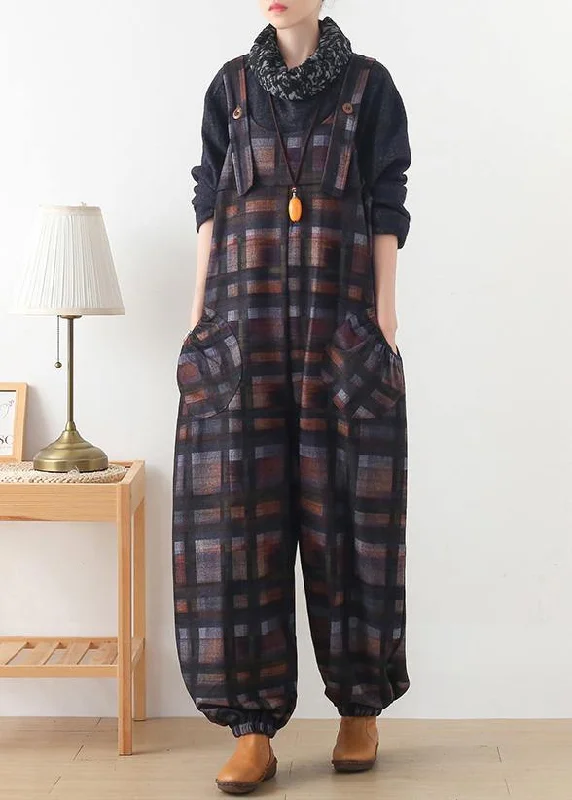 Clearance Event Original design worsted Jumpsuit British Classic Black Plaid Jumpsuit Clearance Event Original design worsted Jumpsuit British Classic Black Plaid Jumpsuit