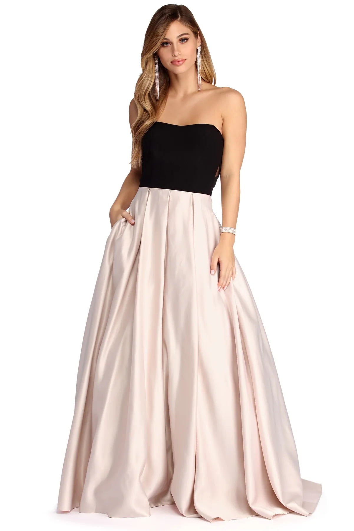 Trendy Street Style Marie Strapless Satin Ball Gown