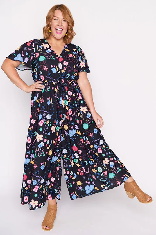 Disco - Inspired Retro Dance Look Justine Meeting Minutes Jumpsuit