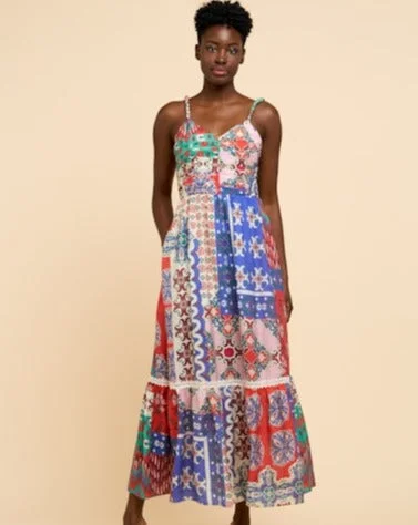 Hot Trends Patchwork Maxi Dress