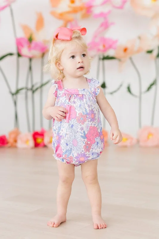 Elegant Ensemble Sweet Springtime Ruffle Cross Back Romper