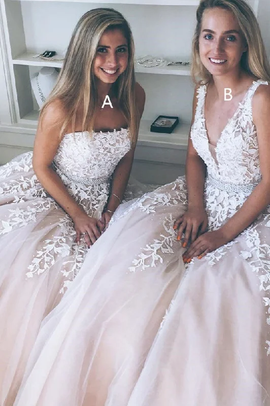 Luxury Fashion for Women Princess A Line Tulle Long Prom Dresses with Appliques Wedding Dresses Hot Sell Prom Gown N1236 Luxury Fashion for Women Princess A Line Tulle Long Prom Dresses with Appliques Wedding Dresses Hot Sell Prom Gown N1236