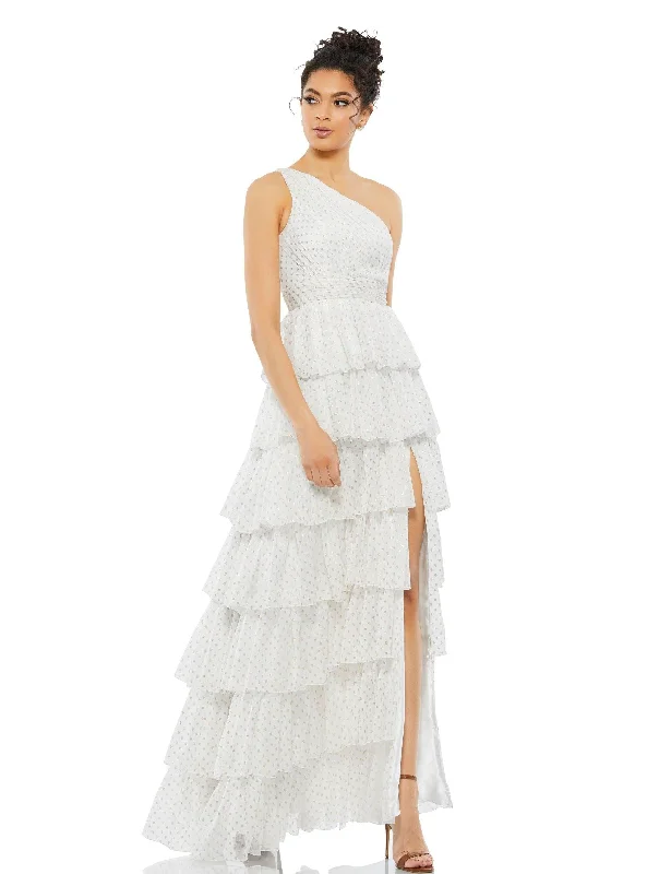 Elegant Ensemble Mac Duggal 49512 Long One Shoulder Formal Dress