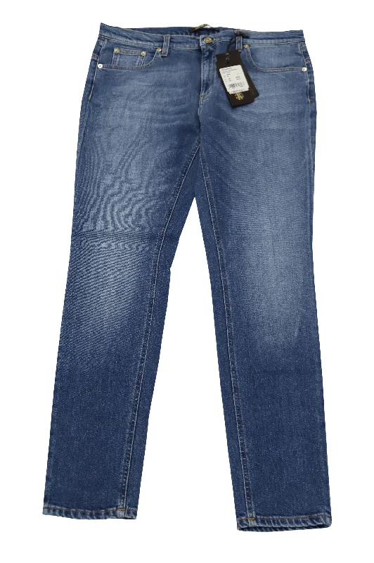 Boho - Chic Festival - Ready Style Roberto Cavalli Straight Jeans in Blue Cotton