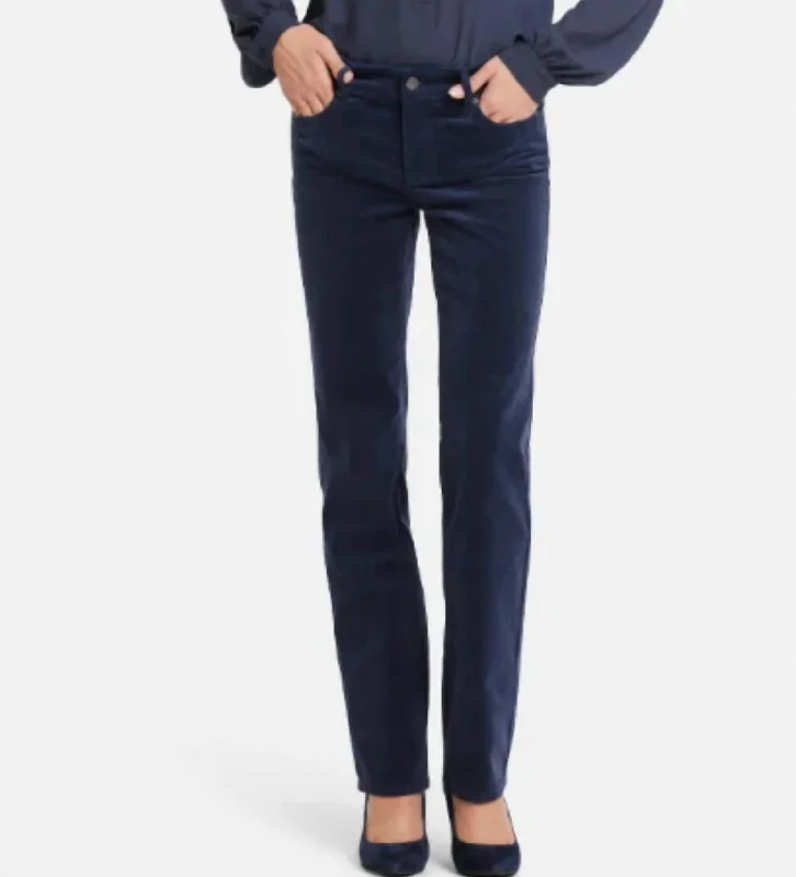 Spring Fashion Marilyn Straight Corduroy Jeans In Starless Sky