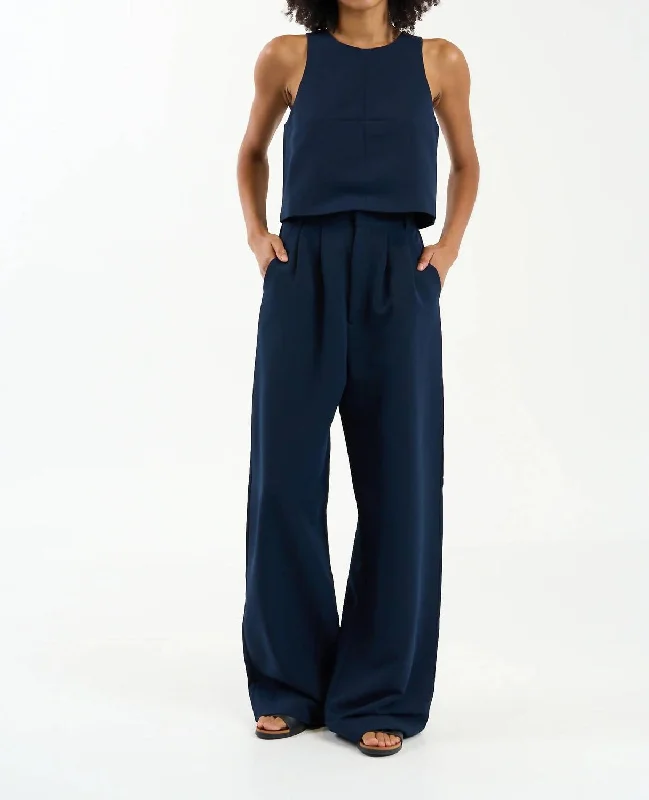 Final Clearance Gentry Trouser In Deep Navy