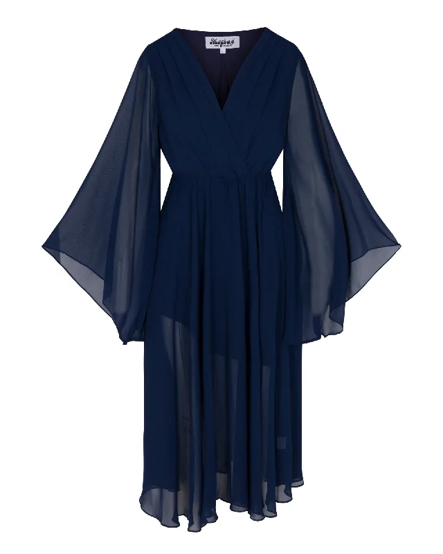 Cool Prices Sunset Midi Dress - Navy