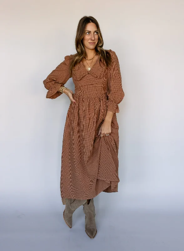 Y2K Nostalgic Fashion Look Mikayla Collared Midi Dress - Final Sale