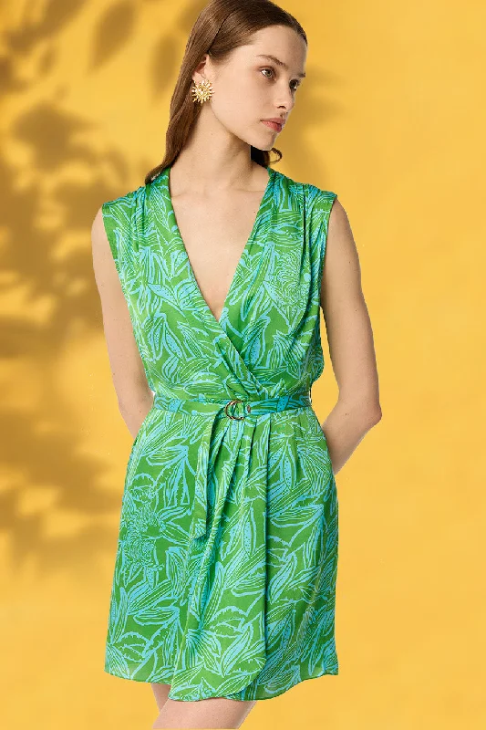 Stylish Looks Mini Dress Clea - Turquoise Pop Tiger