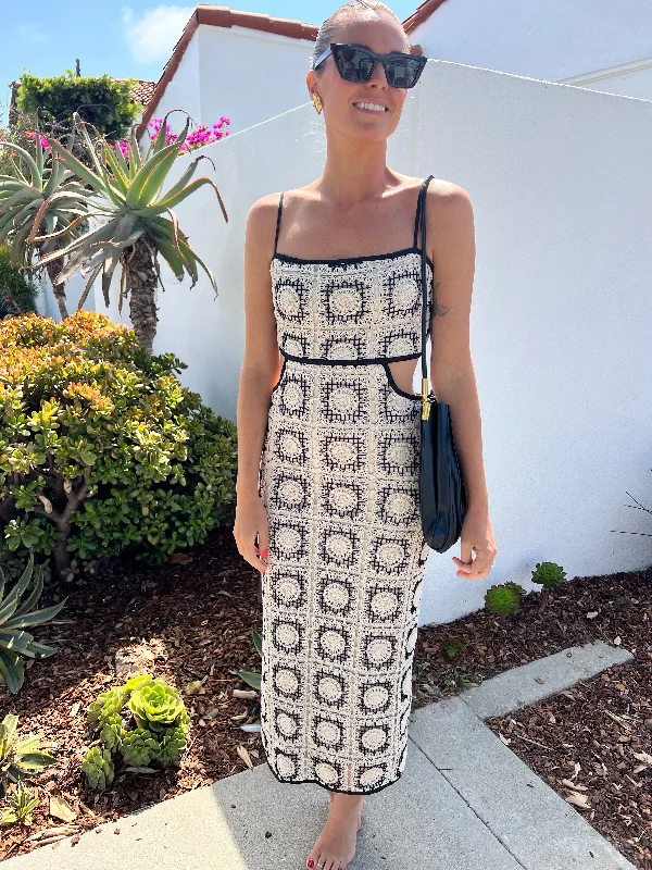 Hurry Before It's Gone Easton Crochet Midi Dress