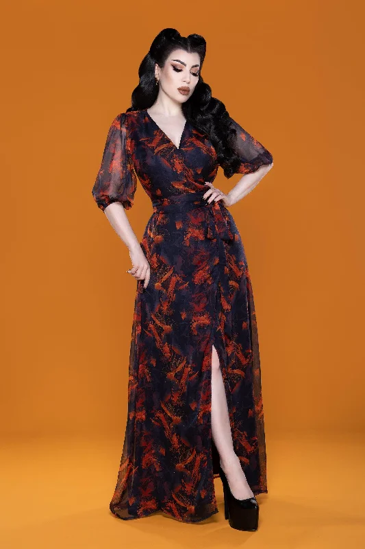 Exclusive Sale Winona Maxi Dress - Autumn Leaves